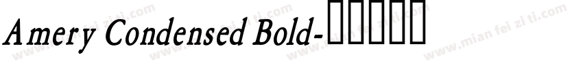 Amery Condensed Bold字体转换